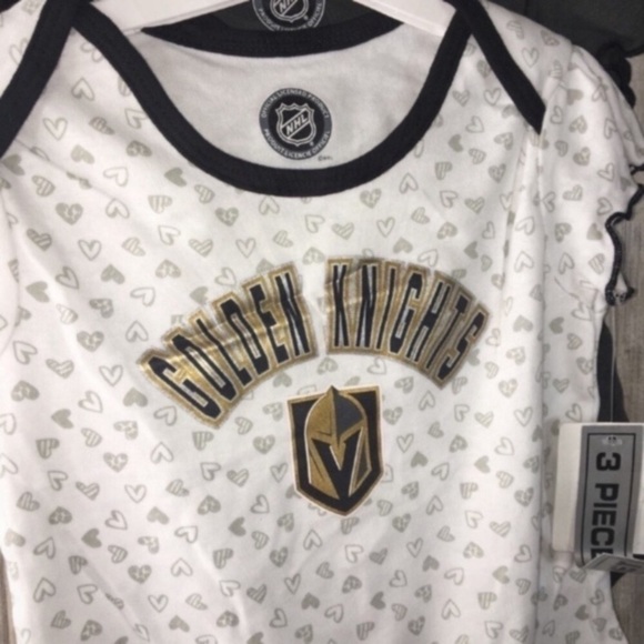 NWT NHL Vegas Golden Knights 3 Piece Onsie Set - Picture 3 of 5